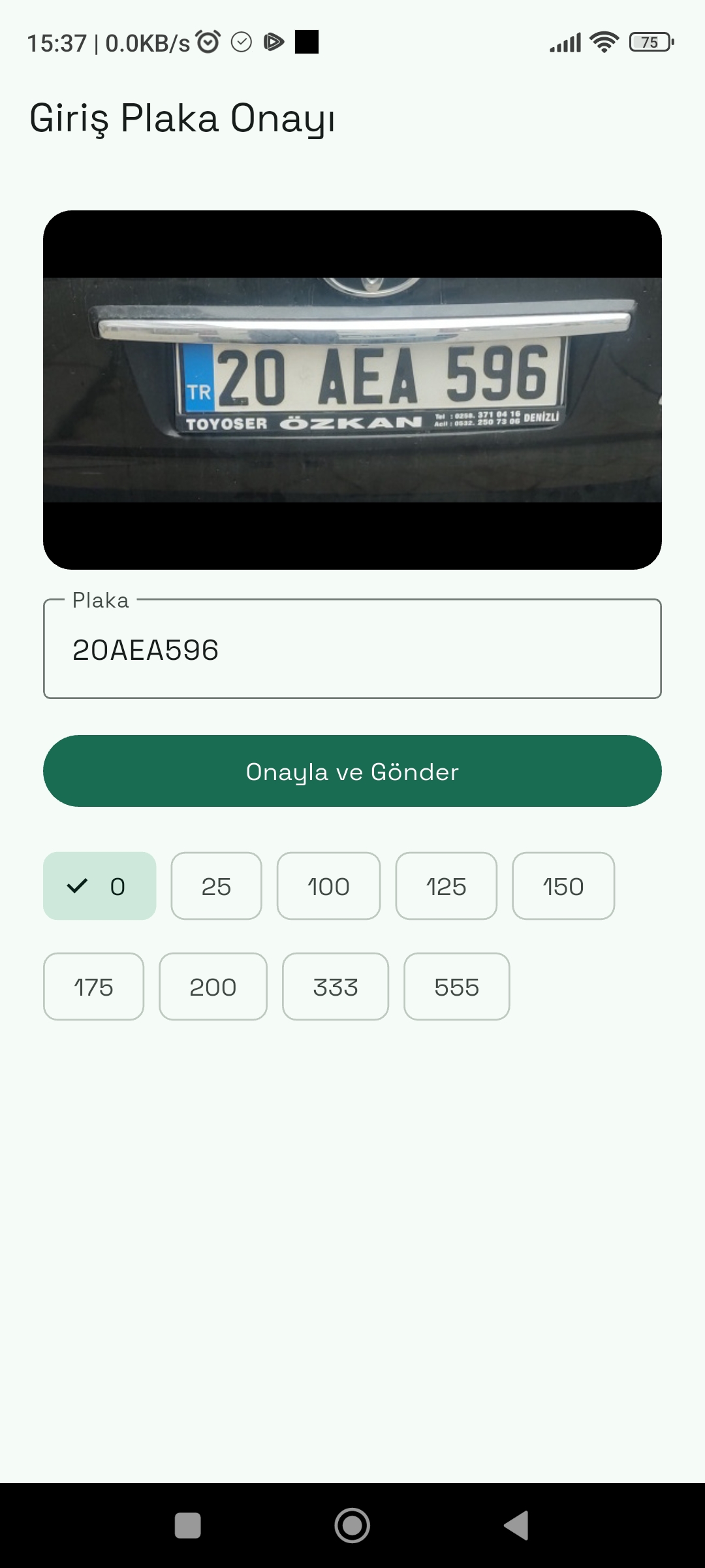 Kamera sonucu